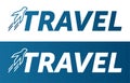 Travel Logo. Airplane design, airplane tickets, travel agencies. VECTOR