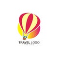 The Travel Logo with a big balon design