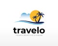 Travel logo design. Travel Agency Logo Vector Inspiration Royalty Free Stock Photo