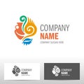 Travel logo design with amphora Royalty Free Stock Photo