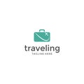 Travel Logo. Travel agency with bag adventure creative sign