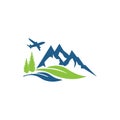 Travel Logo Vector. Beach Illustration Logo