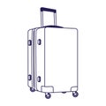 Travel luggage icon, flat design Royalty Free Stock Photo