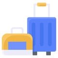 Travel luggage icon, Summer vacation related vector Royalty Free Stock Photo