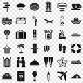 Travel luggage icons set, simple style Royalty Free Stock Photo