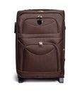 Travel luggage isolated on the white background