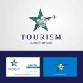 Travel Macau flag Creative Star Logo and Business card design