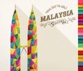 Travel Malaysia landmark polygonal monument