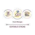 Travel manager concept icon