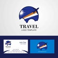 Travel Marshall Islands Flag Logo and Visiting Card Design