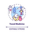 Travel medicine concept icon