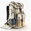 tourist backpack on white background 2 Royalty Free Stock Photo