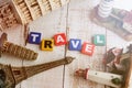 Travel momory with vintage color