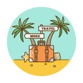 Travel more. Vector illustration.