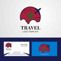 Travel Morocco Flag Logo and Visiting Card Design