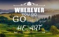 Travel Motivation Quote with a beautiful scenery Poster