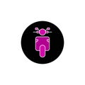 travel motorbike transport icon vector