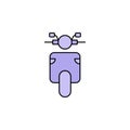 travel motorbike transport icon vector