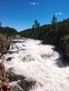 Waterfalls river in Yellowstone National Park Royalty Free Stock Photo