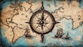 travel and nautical theme grunge background. Retro style Royalty Free Stock Photo