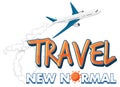 Travel new normal word logo design