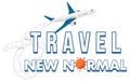 Travel new normal word logo design