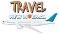 Travel new normal word logo design