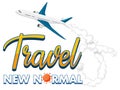 Travel new normal word logo design