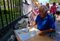 Travel-New Orleans-Artist at work by Jackson Square