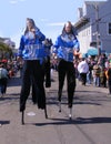 Travel-NewOrleans-Louisiana-Mardi Gras-Parades-Masker on Stilts Royalty Free Stock Photo