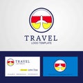 Travel North Ossetia Creative Circle flag Logo and Business card