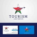Travel Oman flag Creative Star Logo and Business card design