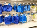 The travel packing compression bag display at The Container Store retail organizing store