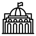 Travel parliament icon, outline style