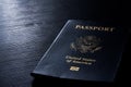 Travel Passport Booklet Cover United States American Black Contrast Desk Flash