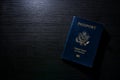 Travel Passport Booklet Cover United States American Black Contrast Desk Flash