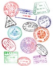 Travel Passport Stamps (Vector)