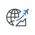 Travel Path Analytics icon Royalty Free Stock Photo