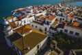 Travel, penyscola village views from the castle, province of Val Royalty Free Stock Photo