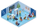 Travel People Isometric Composition