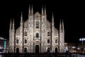 Nighttime, Duomo di Milian Italy, July 2, 2019;