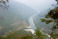 Scenic view of river Tista from Darjeeling Royalty Free Stock Photo
