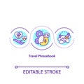 Travel phrasebook concept icon Royalty Free Stock Photo