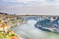 Travel Places Ideas. Porto Cityscape at Daytime with Ponte Infante D Henrique in Background in Portugal