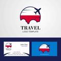 Travel Poland Flag Logo and Visiting Card Design