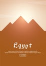 Travel poster to Egypt. Landmarks silhouettes. Vector illustration.