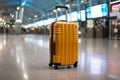 Travel preparations Luggage bag, trolley suitcase in international airport terminal Royalty Free Stock Photo