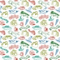 Travel And Rest Seamless Pattern