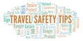 Travel Safety Tips word cloud.