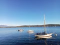 Sailing and sailboats on Lake Maggiore Italy Royalty Free Stock Photo
